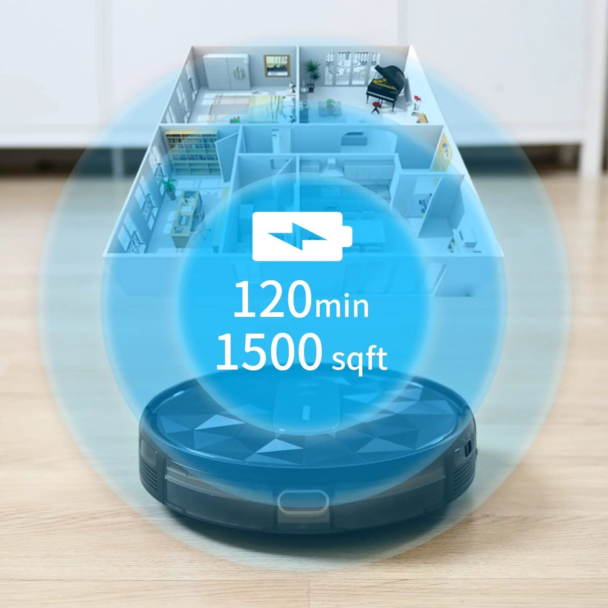 Self-Charging Robot Vacuum Cleaner 2800 Pa Black C14415