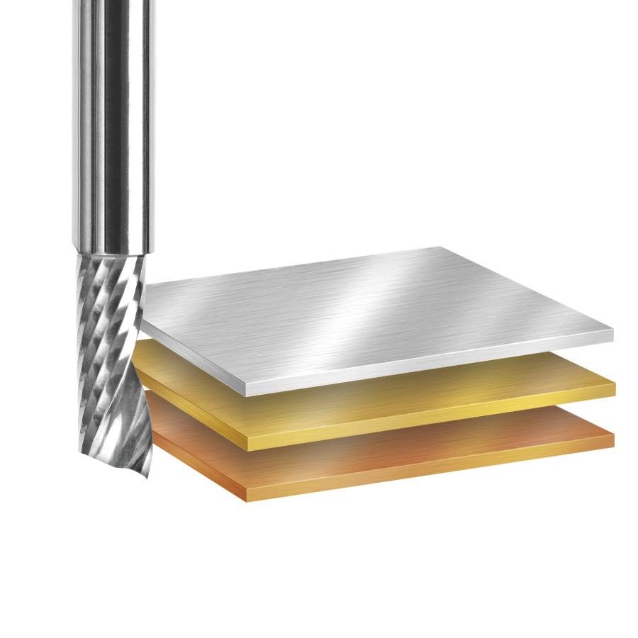 8mm Solid Carbide Single Flute Up-Cut Spiral Router Bit F9832