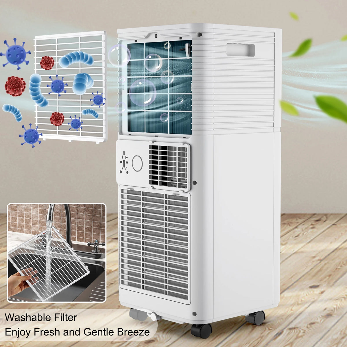 5000 BTU Portable Air Conditioner 3-in-1 Black X11299