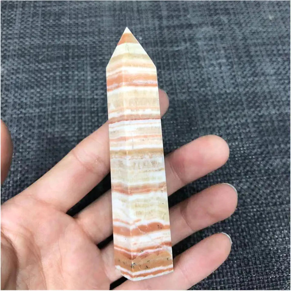 Natural Crystal Rough 1pc Crystal Point Healing Quartz Mineral Tower Wand Ornament G994066