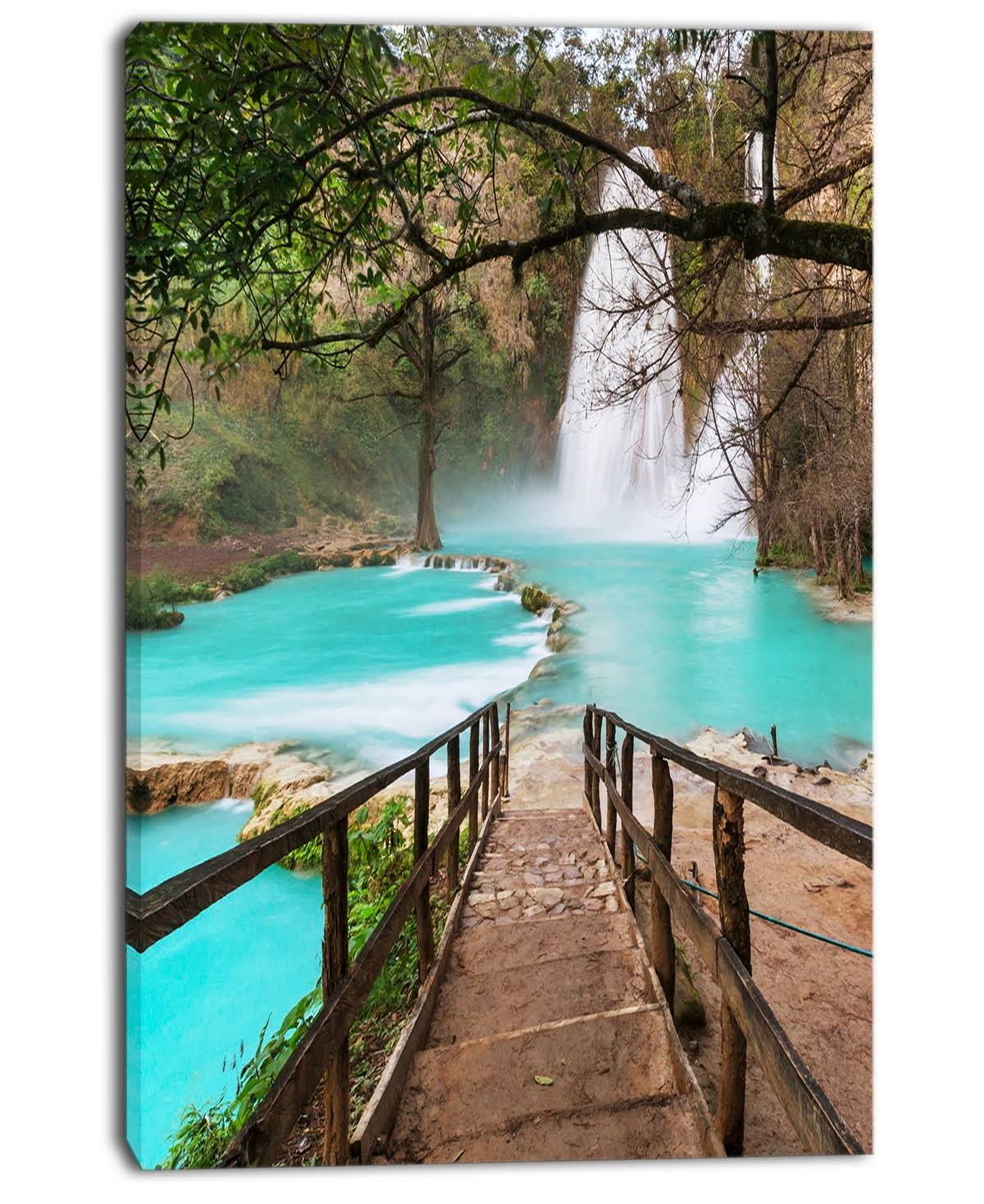 Oversized Landscape Canvas Art Green 30 in. Wide x 40 in. High X15736