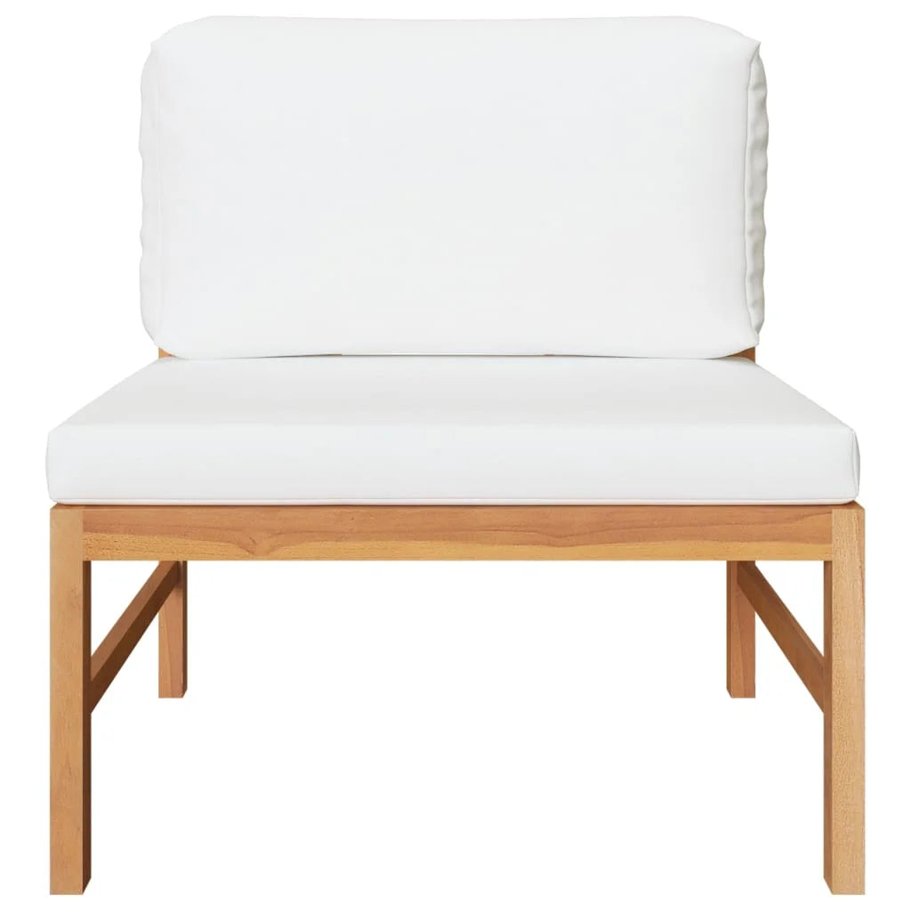 Cream Cushions Solid Teak Wood Sofa G879