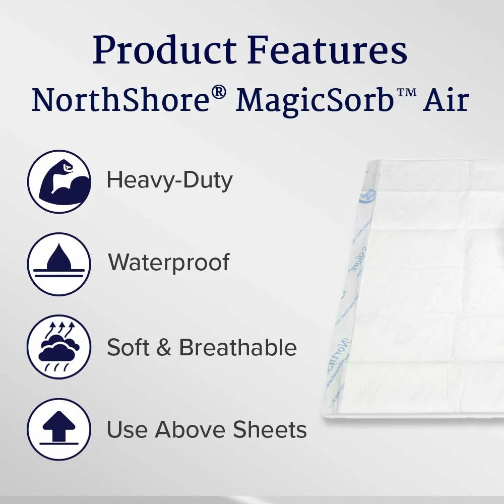 MagicSorb Air Super-Absorbent Disposable Underpads, 23x36 in., Large, Pack/12 U42701