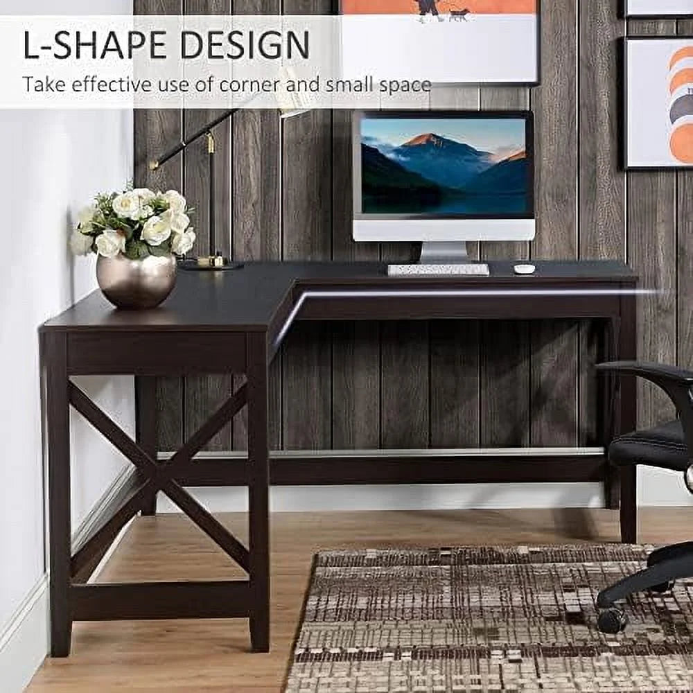 57" L-Shaped Corner Desk Z2366