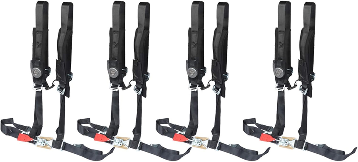 4 Pack Black 4 Point Harness 2 Straps J91116