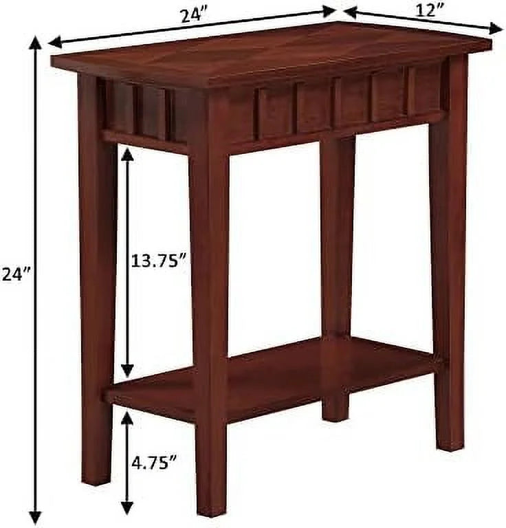Mahogany End Table With Shelf X3566