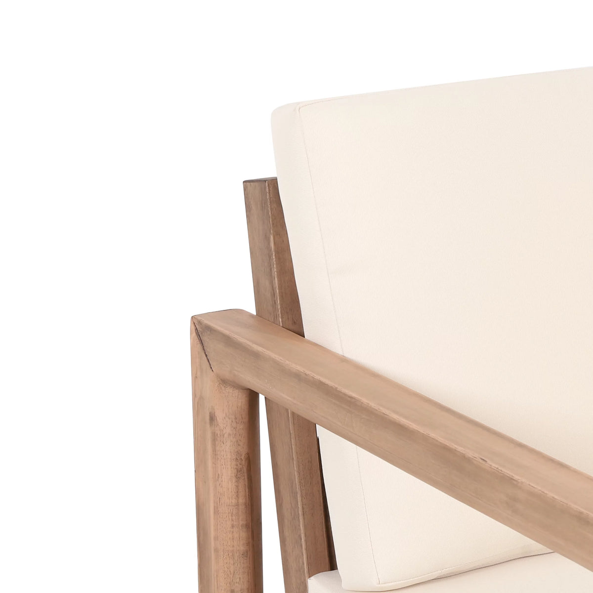 Acacia Wood Club Chairs with Cushions, Set of 2 W909