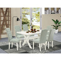 7 Piece Dining Table Set with 6 Padded Chairs V287