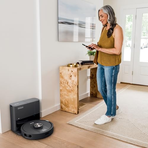 Black Robot Vacuum with Self Empty Base L6223