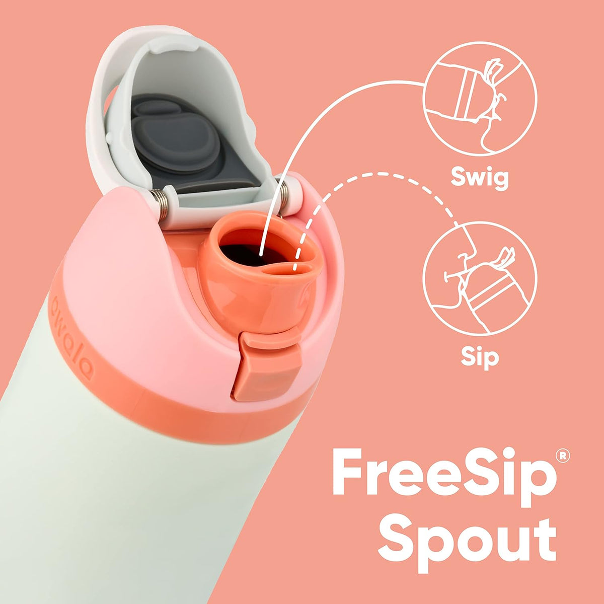 Insulated Stainless Steel Water Bottle with Straw and Silicone Boot, Grey O910