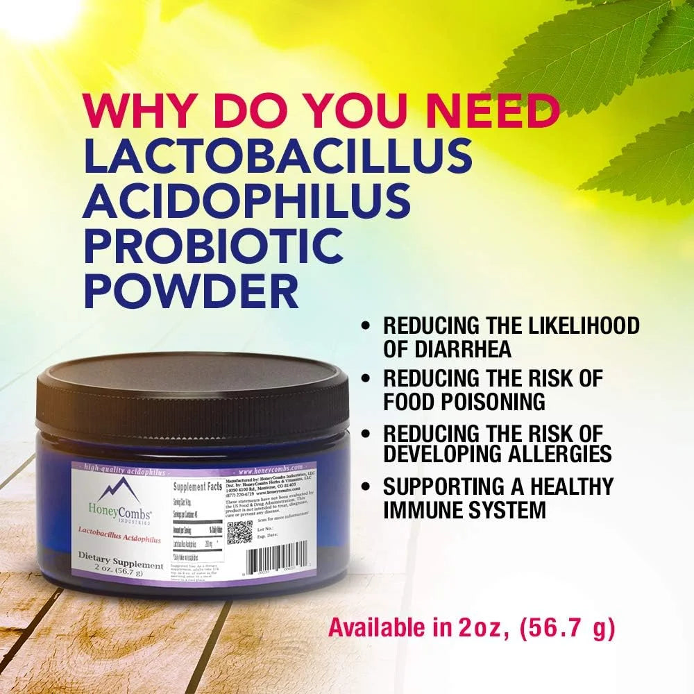 Pure Lactobacillus Acidophilus Probiotic Powder, 2 Oz. D790934