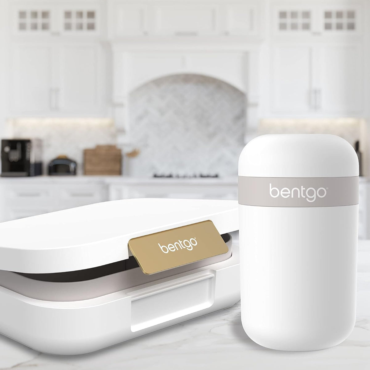 White Lunch Box Set With Reusable Snack Cup N778614