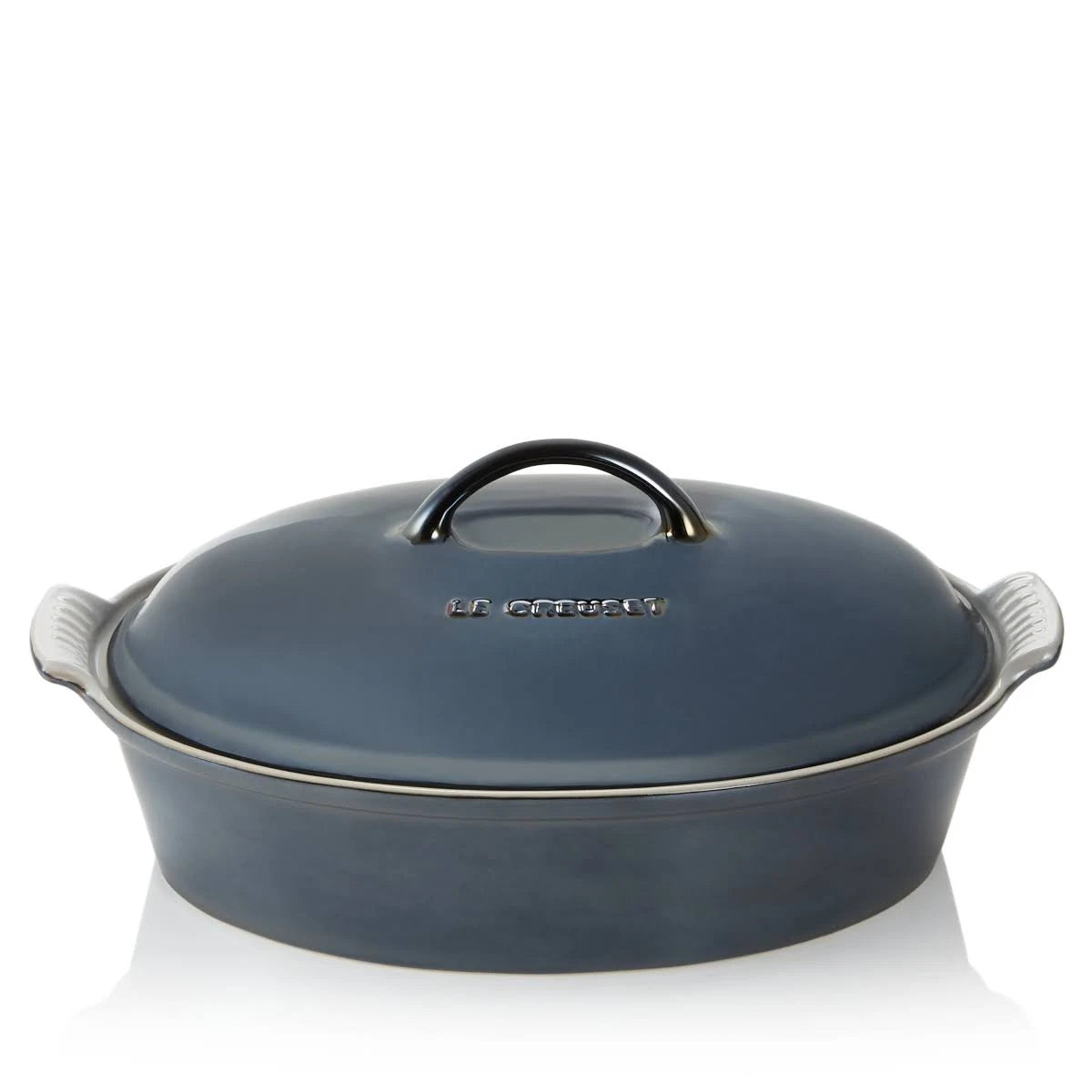 Black 4 Qt Stoneware Oval Casserole X467