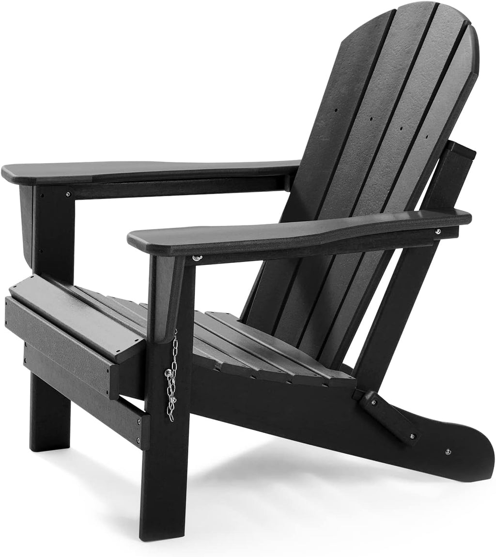All-Weather HDPE Plastic Adirondack Chair with Wide Armrests I87204