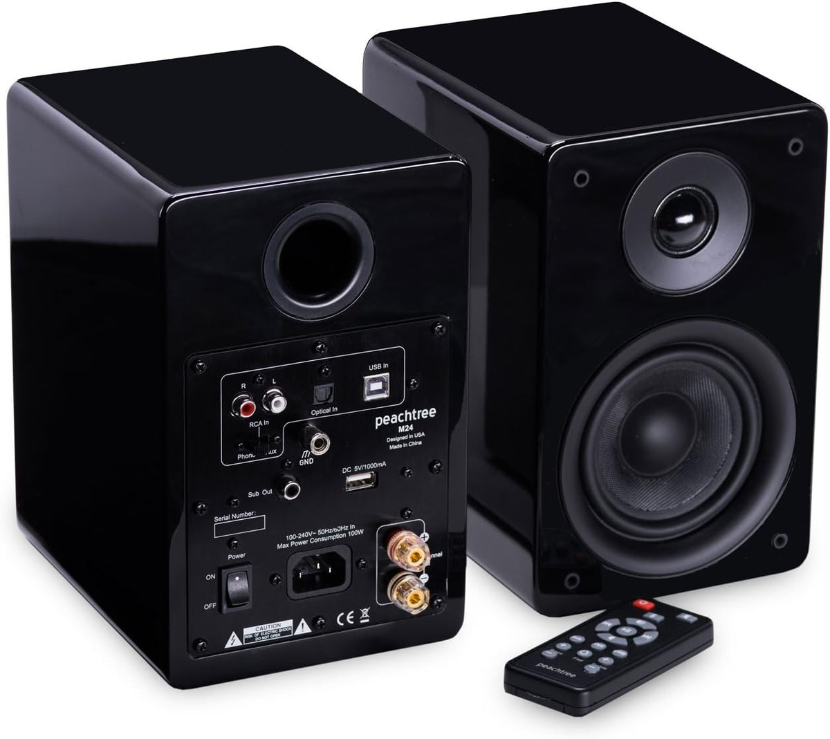 Powered Speakers (Pair) (Piano Black) W95815