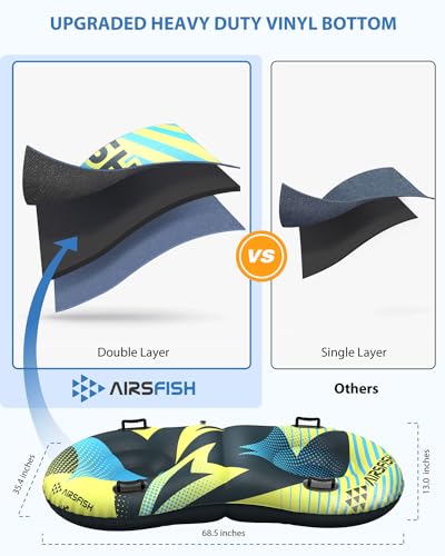 Inflatable Snow Sled with Towable Leash B116446