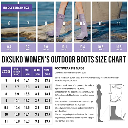 Women's Tall Rain Boots Waterproof Wellington Rubber Boots G740102