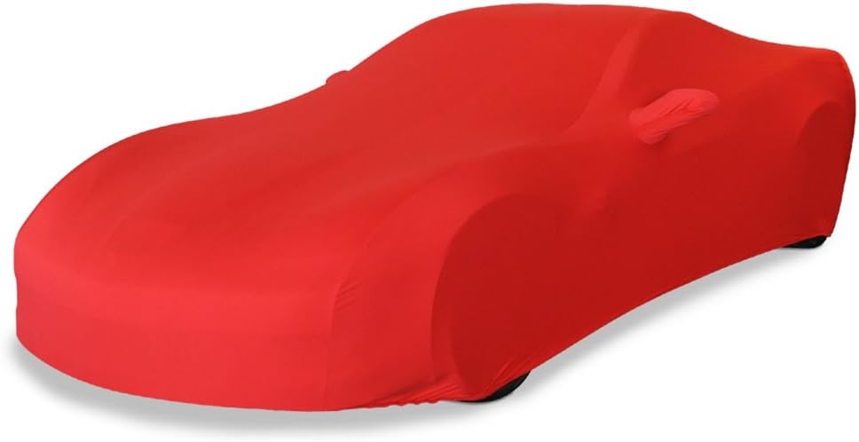 Dark Red Satin Stretch Indoor Car Cover M164