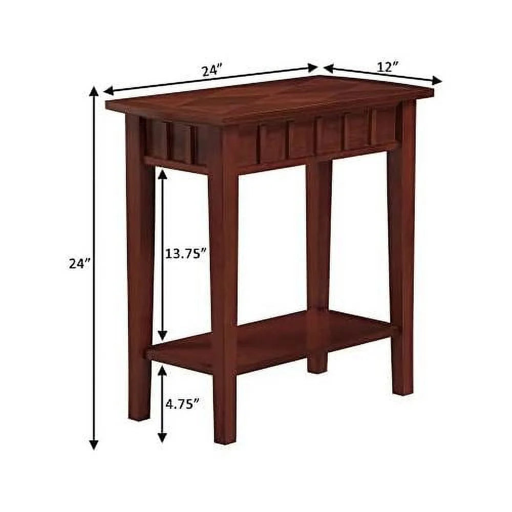 Mahogany End Table With Shelf X3566