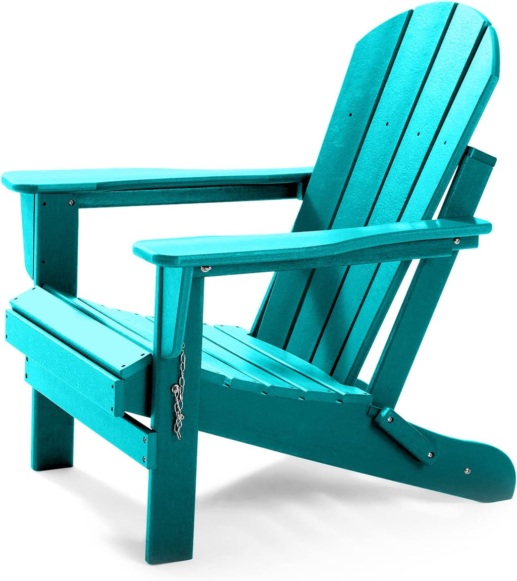 All-Weather HDPE Plastic Adirondack Chair with Wide Armrests I87204