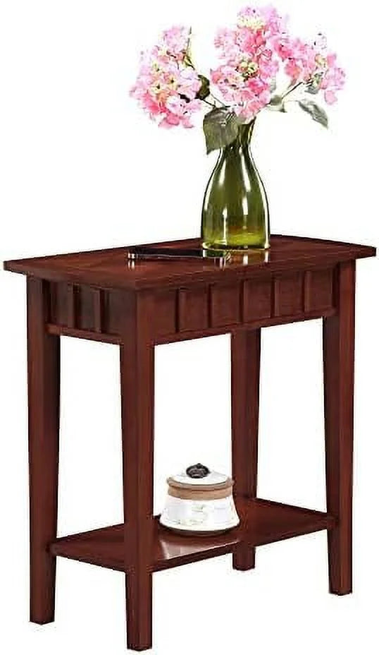Mahogany End Table With Shelf X3566