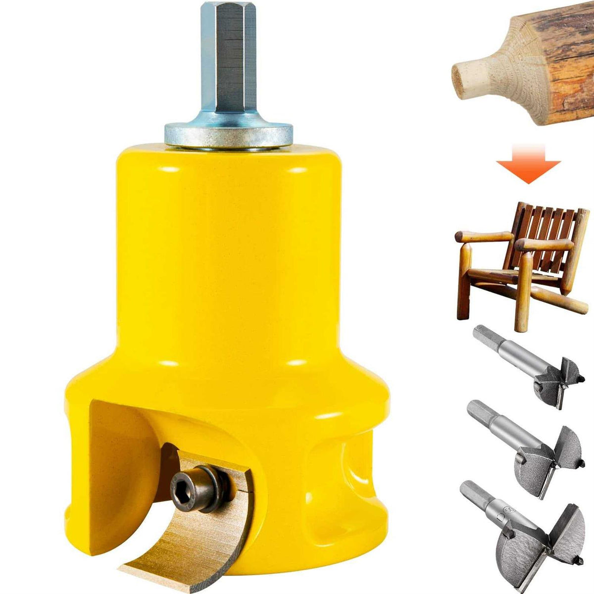 Tenon Cutter 1.5 / 38 mm Diameter with Dual Curved Blades & Button Screws E8130