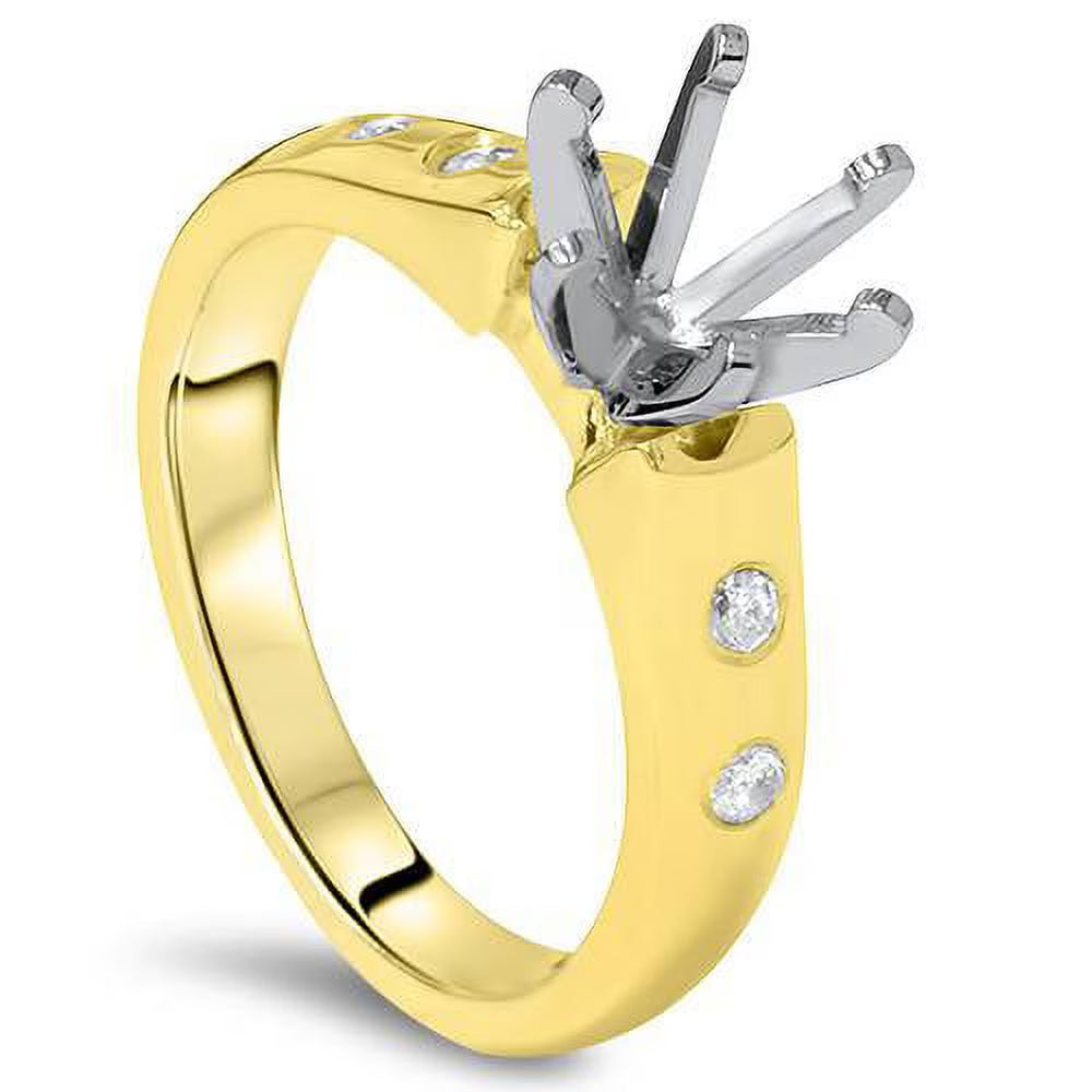 14K Cathedral Engagement Ring Setting W21848