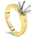 14K Cathedral Engagement Ring Setting W21848