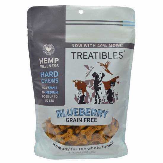 Grain Free Blueberry Chews 1mg Small J1233
