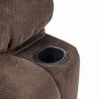 Chocolate Brown and Black Fabric Tufted Recliner K8116