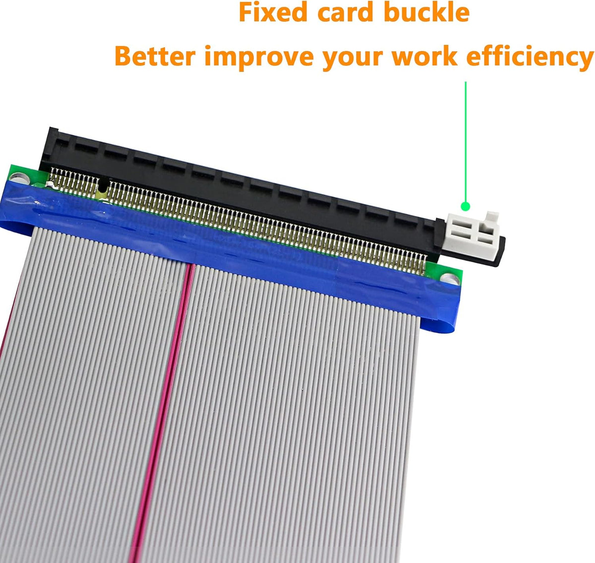 PCI-E Extender Cable 16x to 16x Flexible GPU Riser Adapter Card, 8inch, Pack of 2 I626545