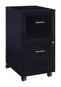 18" Deep 2 Drawer Mobile Vertical File Cabinet, Black A576769