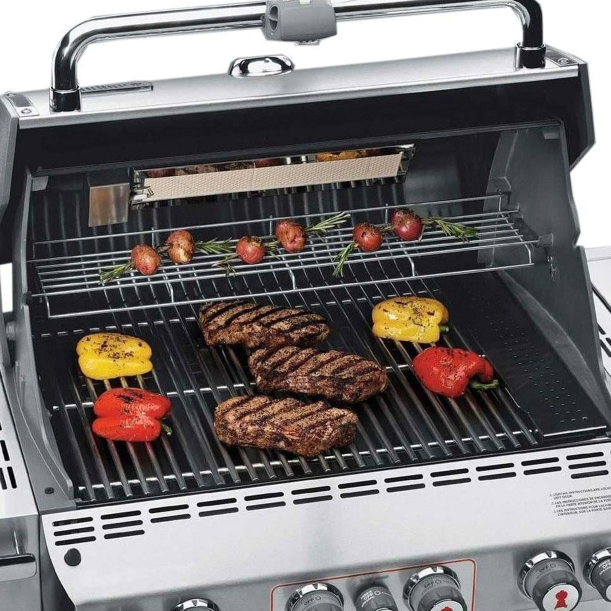 Black Propane Gas Grill with Rotisserie G179664