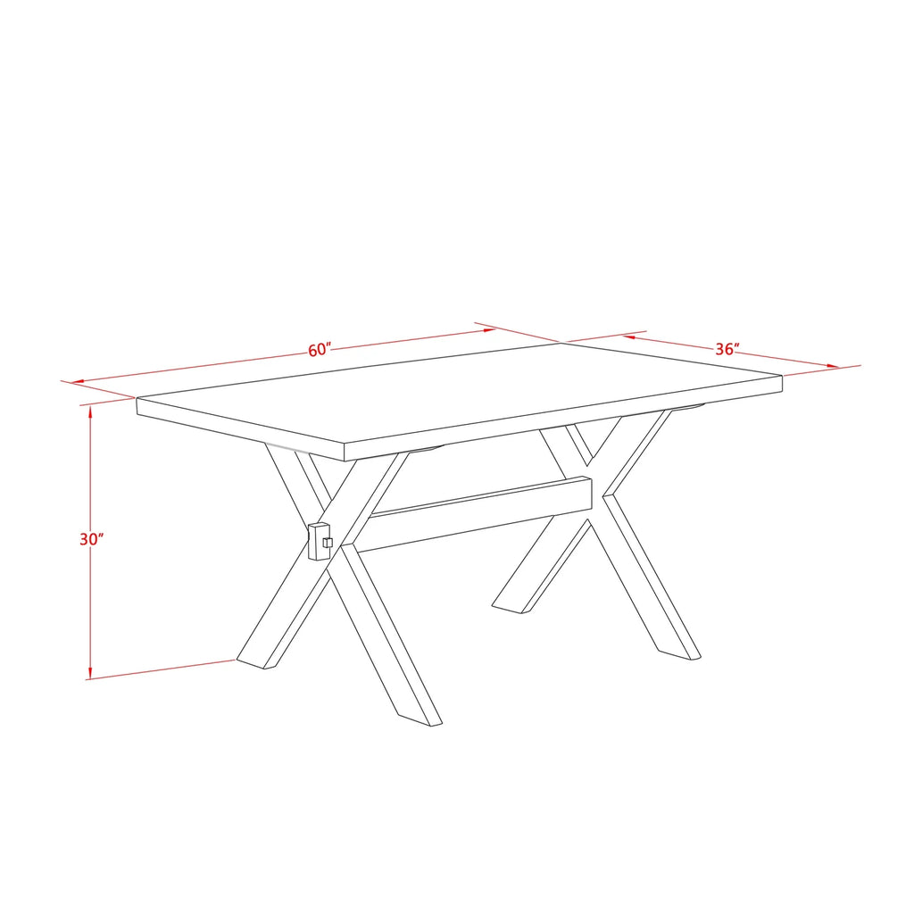 7 Piece Dining Table Set with 6 Padded Chairs V287