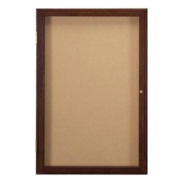 Enclosed Tackboard Wood Frame 24 x 36 C37456