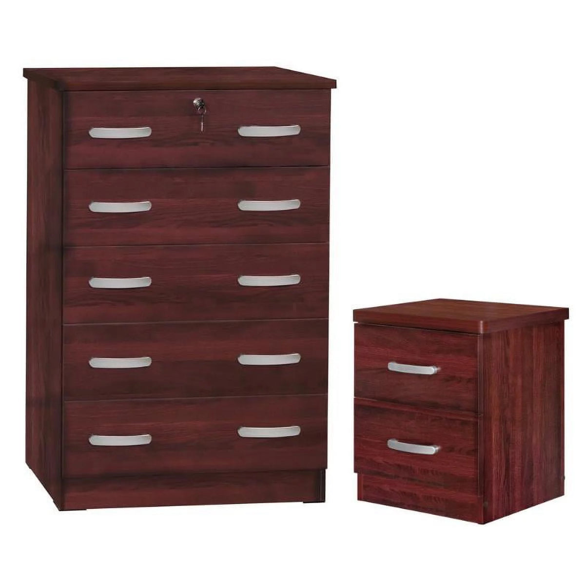 Mahogany Dresser & Nightstand Set V561