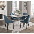 Rectangular Wooden Dining Table with 4 Velvet Chairs Y7253