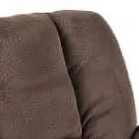 Chocolate Brown and Black Fabric Tufted Recliner K8116
