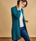 Green Open Long Cardigan E8405