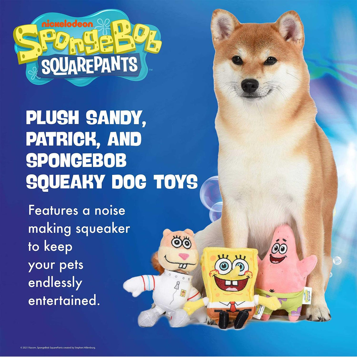 Spongebob, Patrick, and Sandy Figure Plush Dog Toy R5281