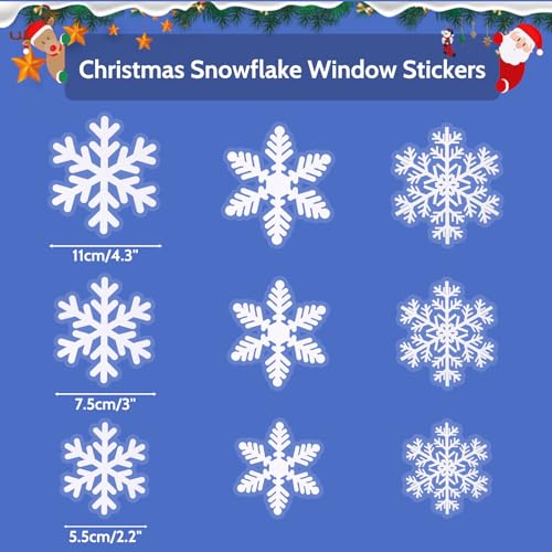 White Snowflakes Window Stickers W7030