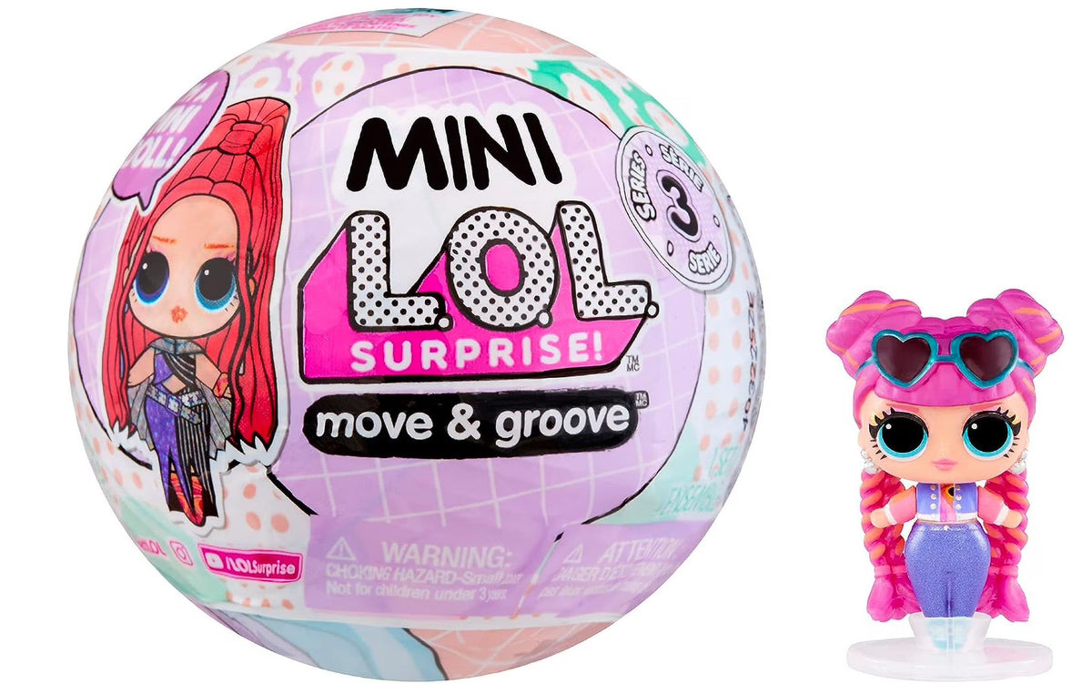 Mini LOL Surprise Move & Groove with Mini OMG Fashion Doll, Surprises, Mini Dolls, Collectible Dolls, Moving Ball Playset D706