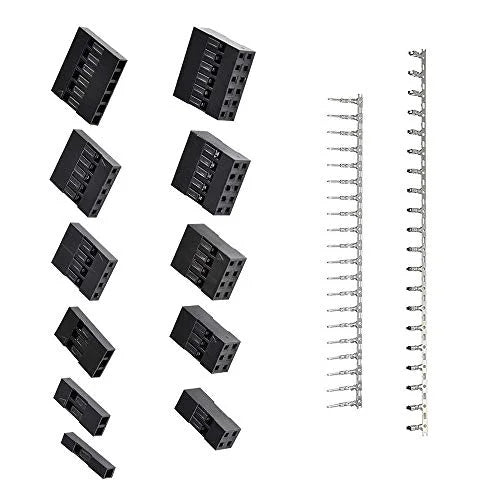 620pcs 2.54mm Pitch JST SM Housing Dupont Connector Kit and JST XH Crimp Pins Assortment Kit G76116