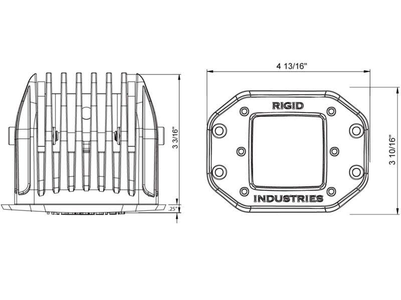 Amber Surface Mount Driving Light Pair I70100