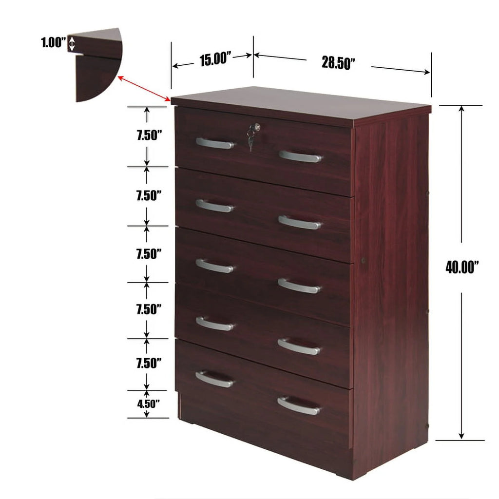Mahogany Dresser & Nightstand Set V561