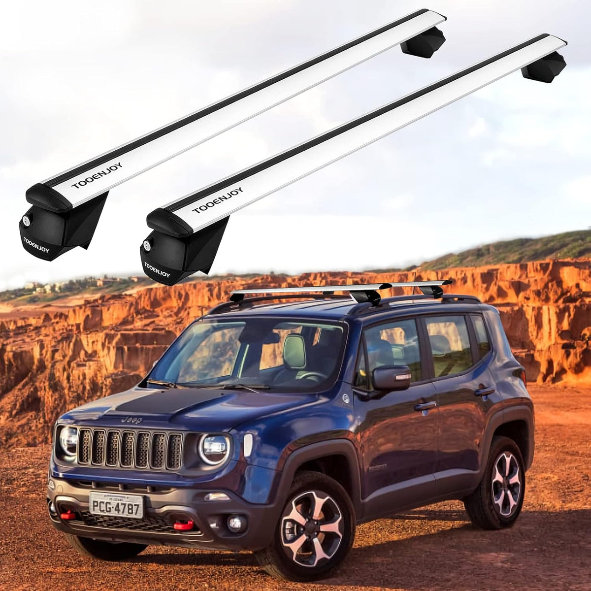 47" Aluminum Roof Rack Cross Bar (Black) Z354