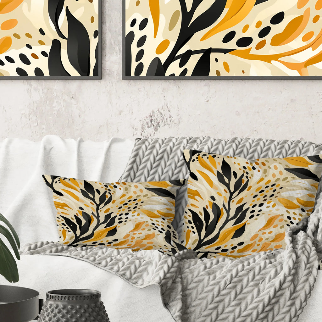 Abstract Printed Throw Pillow I341