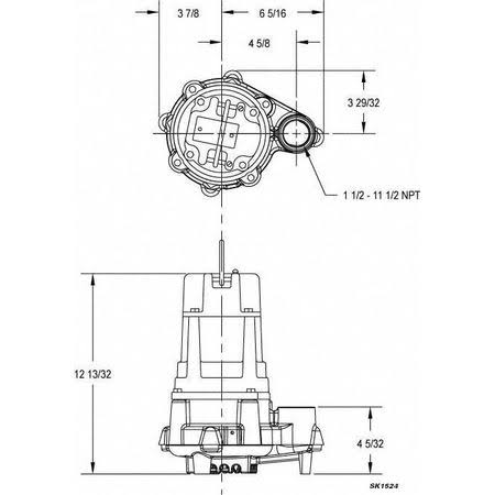 1 HP 1-1/2x22 Submersible Sump Pump 115V B638