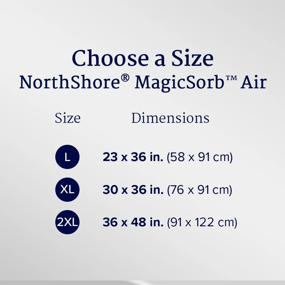 MagicSorb Air Super-Absorbent Disposable Underpads, 23x36 in., Large, Pack/12 U42701