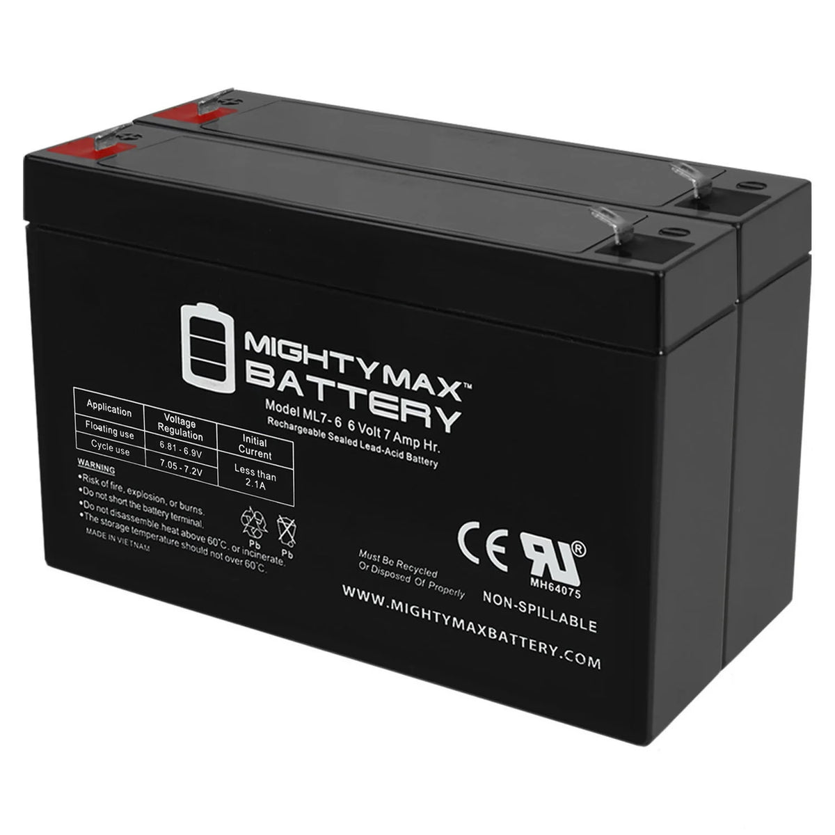 6V 7AH Battery K7763
